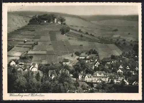 AK Weinsberg, Ortsansicht mit Blick zur Weibertreu