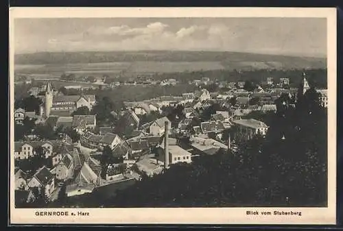 AK Gernrode a. Harz, Blick vom Stubenberg