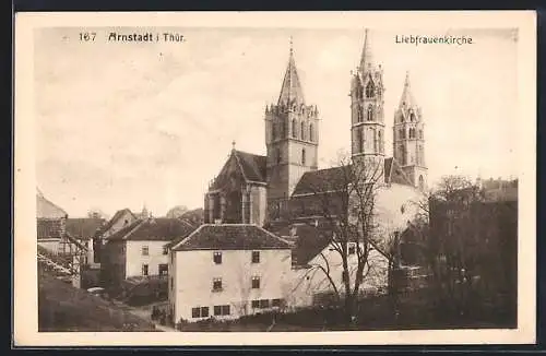 AK Arnstadt / Thür., Blick die Liebfrauenkirche