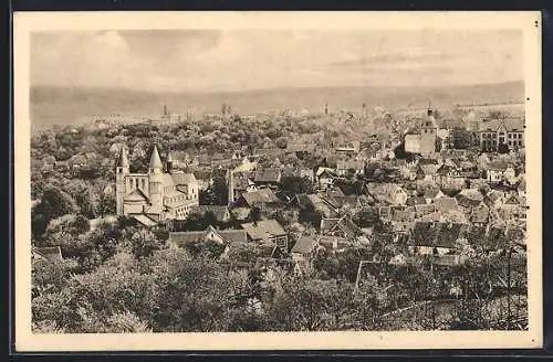 AK Gernrode /Harz, Ortschaft vom Panoramaweg zur Blütezeit
