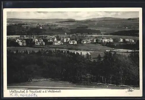 AK Wöllershof b. Neustadt, Panorama vom Ort mit Landschaft