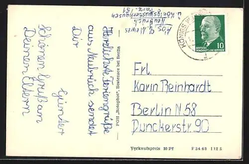 AK Klein Köris, Badegäste am Strand, Partie am Tonsee