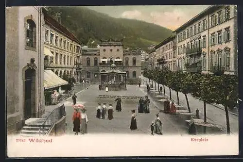 AK Bad Wildbad, Partie am Kurplatz