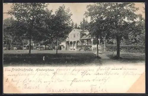 AK Friedrichroda, Partie am Heuberghaus mit Anlagen