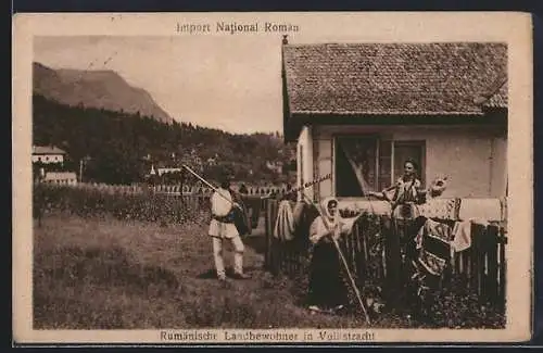 AK Bauern in rumänischen Volkstrachten