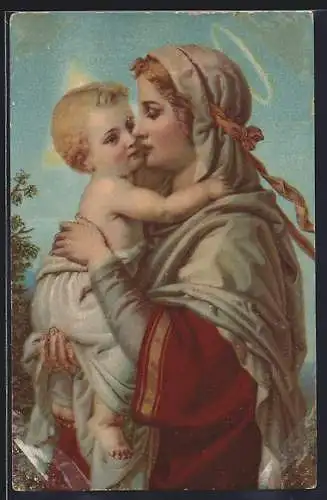 AK Maria mit dem Christkind auf dem Arm