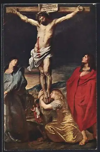 Künstler-AK Jesus am Kreuz