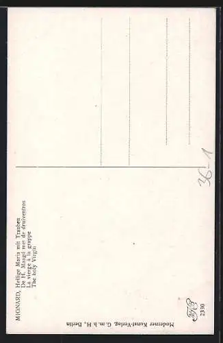 Künstler-AK Heilige Maria mit Trauben