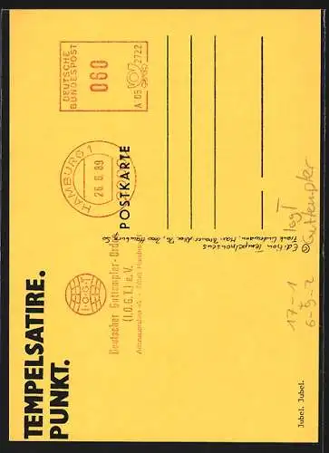 AK Hamburg, 100 Jahre Guttempler in Deutschland 1989, Deutscher Guttempler-Orden IOGT e. V., Sinkende Titanic