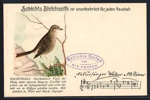 AK Reklame für Schichts Bleichseife