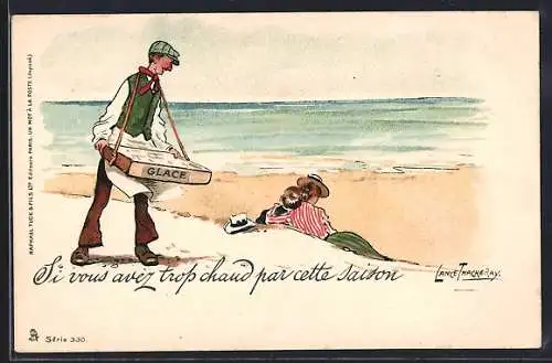 Künstler-AK L. Thackeray: Eisverkäufer am Strand