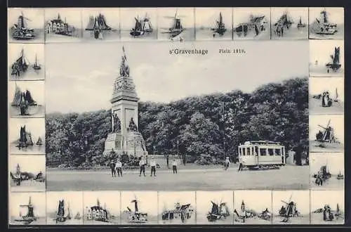 AK S`Gravenhage, Plein, Strassenbahn