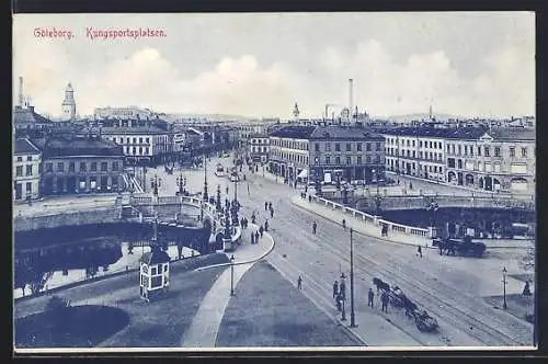 AK Göteborg, Kungsportplatsen, Strassenbahn