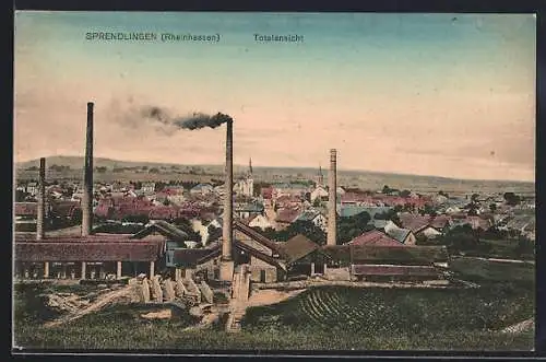 AK Sprendlingen /Rheinhessen, Blick auf den Ort