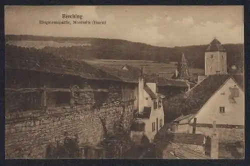 AK Berching, Ringmauerpartie von der Nordseite aus