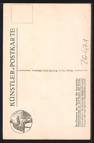 Künstler-AK Angelo Jank: Deutscher Kavallerist zu Pferd