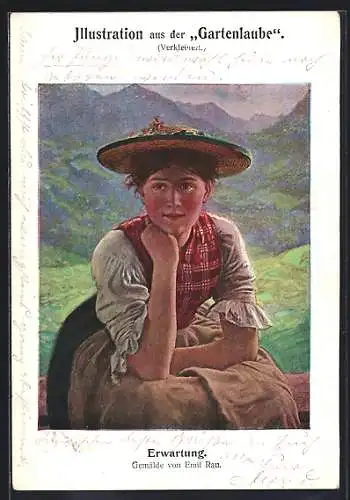 AK Erwartung, Illustration aus der Gartenlaube