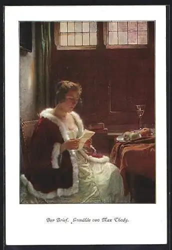 AK Der Brief, Künstlerpostkarte der Velhagen & Klasings Monatshefte