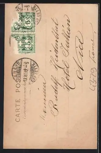 AK Frau im weissen Kleid durch zerrissene Zeitung Le Petit Ardennais