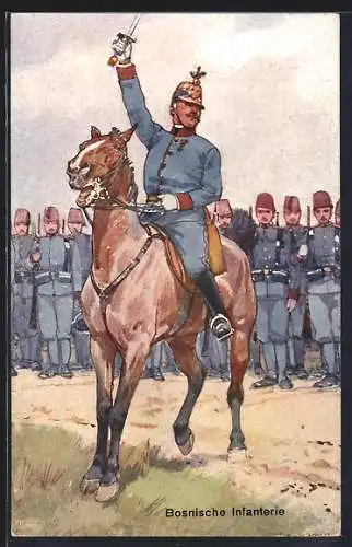 Künstler-AK Ludwig Koch: Bosnische Infanterie