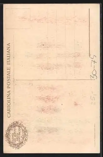 Künstler-AK Roma, Banco di Roma, Ordine Civile di Savoia, Ordine di Malta, Medaglia dei Mille, Kriegsanleihe