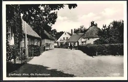 AK Greifswald-Wieck, Alte Fischerhäusser