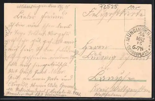 AK Münsingen, Ortsansicht, Barackenlager des Truppenübungsplatzes