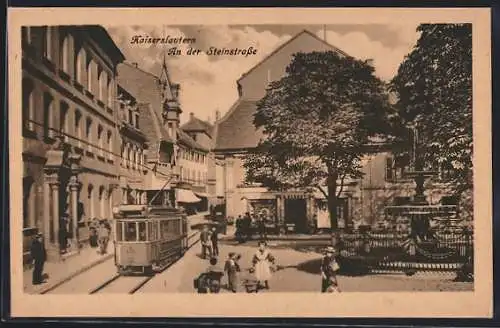 AK Kaiserslautern, Strassenbahn an der Steinstrasse