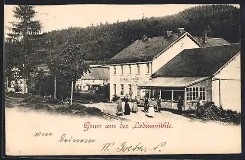 AK Ladenmühle, Blick auf das Gasthaus