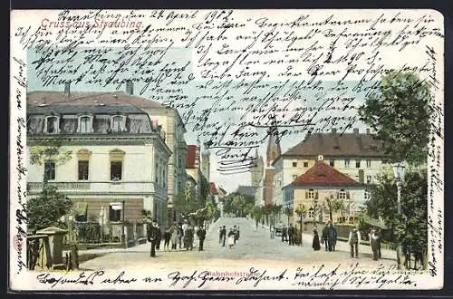 AK Straubing, Blick in die Bahnhofstrasse