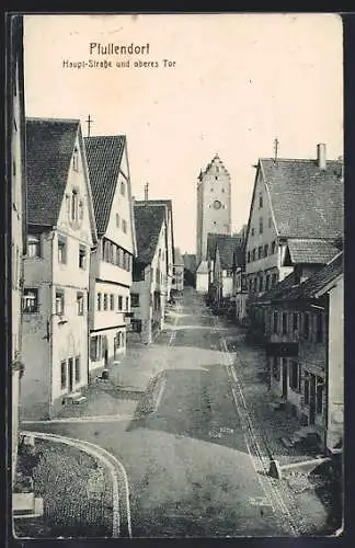 AK Pfullendorf, Blick auf die Haupt-Strasse und oberes Tor