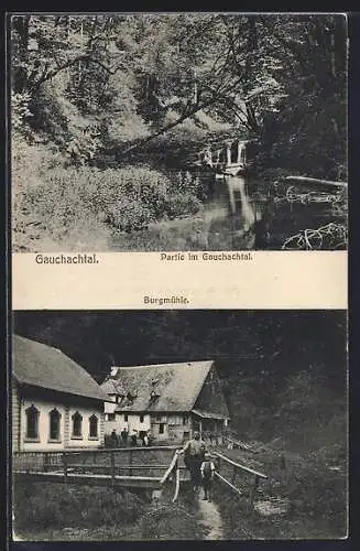 AK Gauchachtal, Wasserfall und Burgmühle