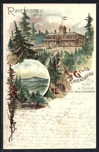 Lithographie Bad Sachsa, Hotel-Pension Ravensberg