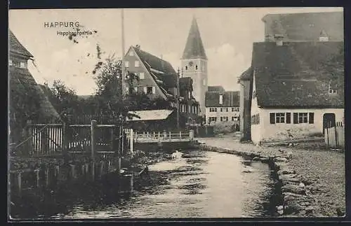 AK Happurg, Happbachpartie mit Kirche