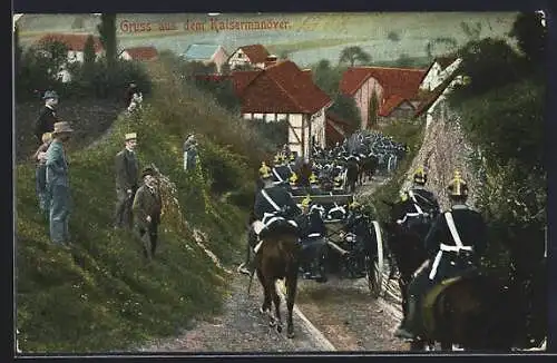 AK Kaisermanöver, Artillerie auf dem Marsch