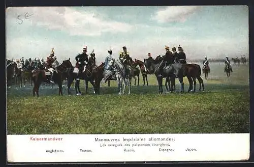 AK Kaisermanöver, Britische, französische, russische, spanische u. japanische Offiziere