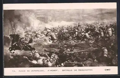 Künstler-AK Bataille de Reischoffen, französische Kavallerie