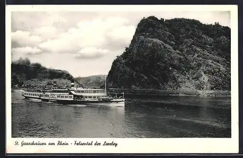 AK St. Goarshausen am Rhein, Felsental der Loreley