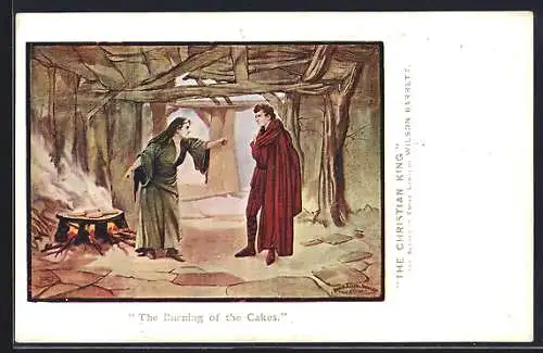 Künstler-AK Burning of the Cakes