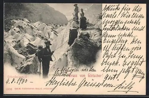 AK Bergsteiger am Grindelwald-Gletscher