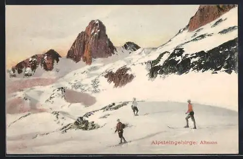 AK Skifahrer am Altmann