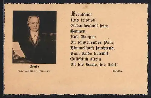 AK Goethe am Tisch