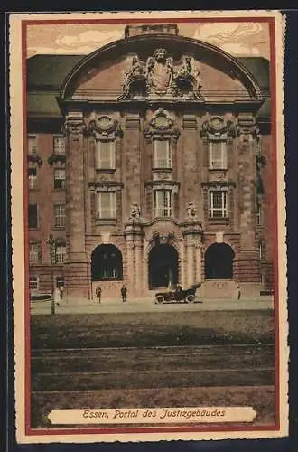 AK Essen / Ruhr, Portal des Justizgebäudes