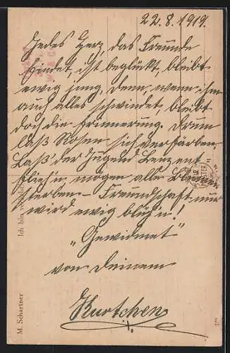 Künstler-AK sign. M. Schartner: Ich bin verliebt!