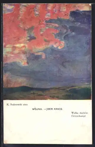 Künstler-AK sign. K. Stabrowski: Wojna - Der Krieg