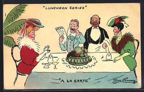 Künstler-AK sign. Theo Penny: A La Carte, Luncheon series