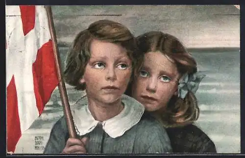 Künstler-AK sign. Bertha Dorph: Danske Born