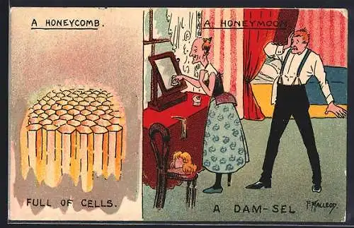 Künstler-AK sign. F. Macleod: A Honeycomb / A Honeymoon
