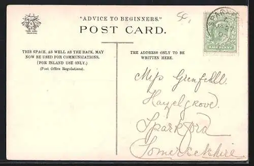 Künstler-AK sign. Geo. Davey: Advice to Beginners, A man is as old as he feels...