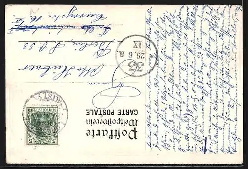 Künstler-AK sign. E. Rehm-Vietor: Wir wolln die goldene Brücke bauen / Wer will unter die Soldaten